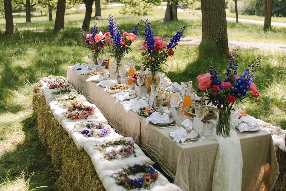 Midsommardukning i det gröna