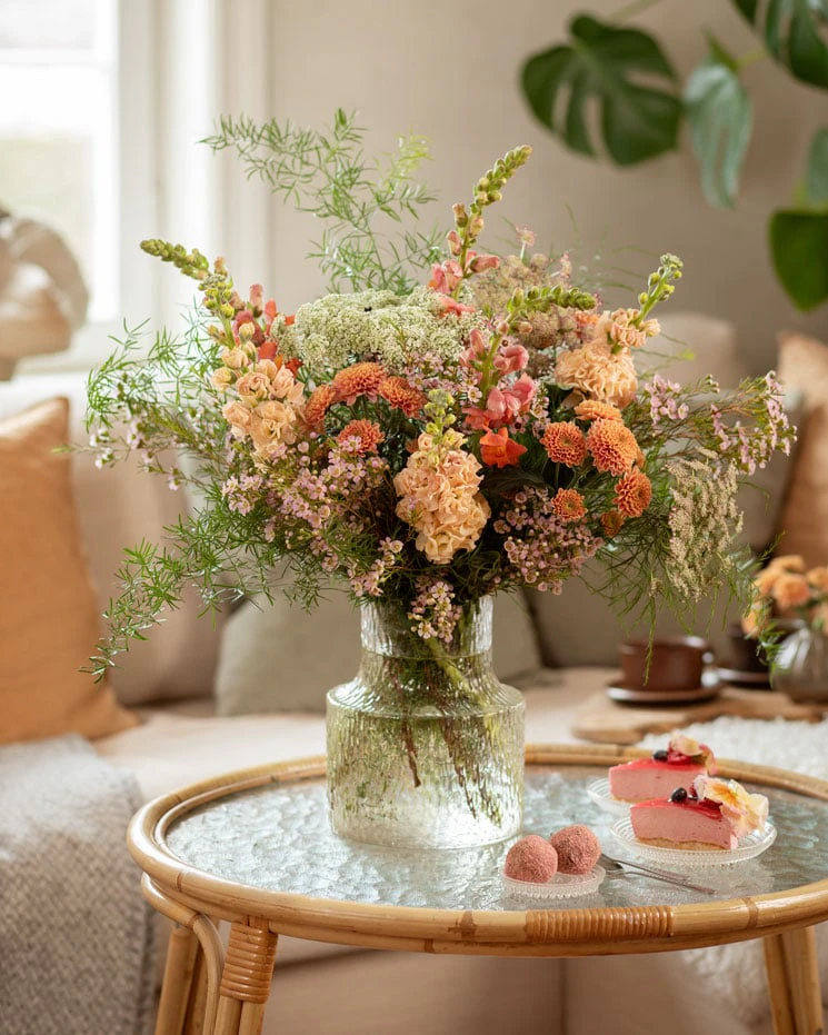 Aprilbuketten med chokladhjärta