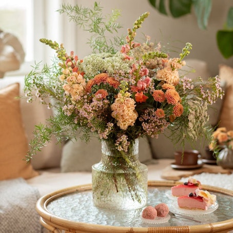 Aprilbuketten med chokladhjärta