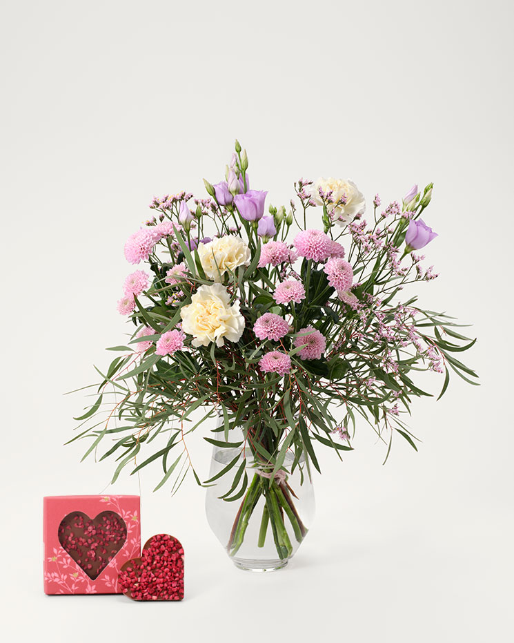 Marsbuketten med chokladhjärta