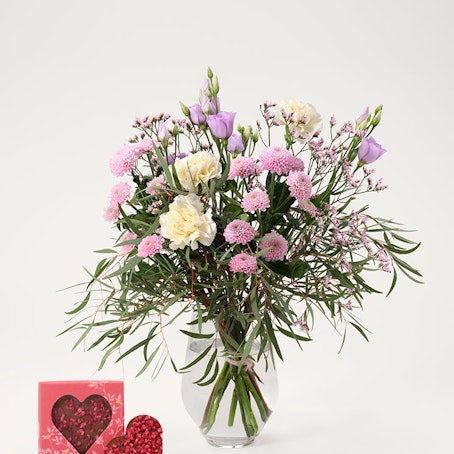 Marsbuketten med chokladhjärta