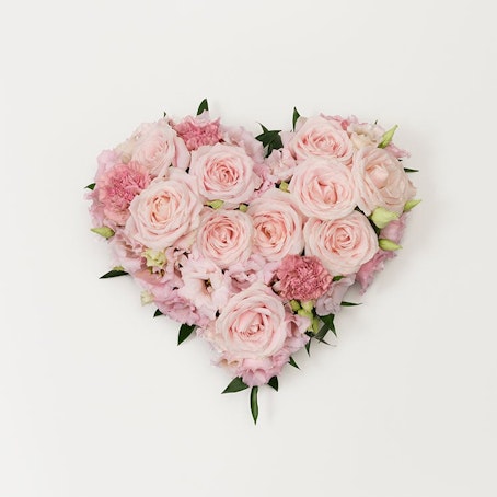 Avsked, blomsterhjärta