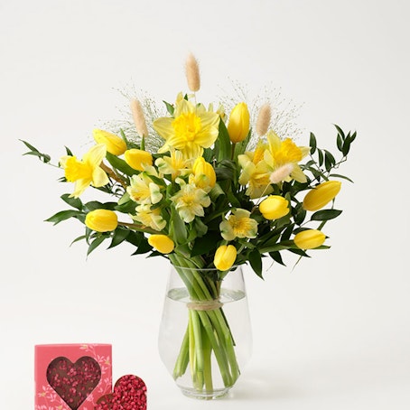 Påsklycka med chokladhjärta