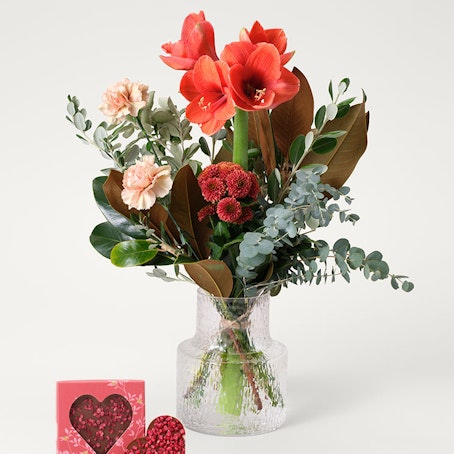 Novemberbuketten med chokladhjärta