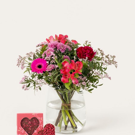 Färglycka med chokladhjärta