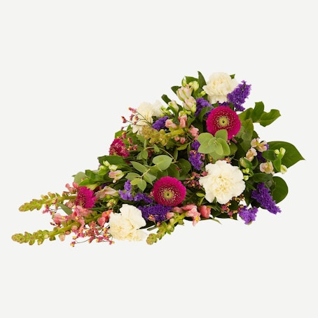 Bårebuket, farverig (Floristens kreative valg)