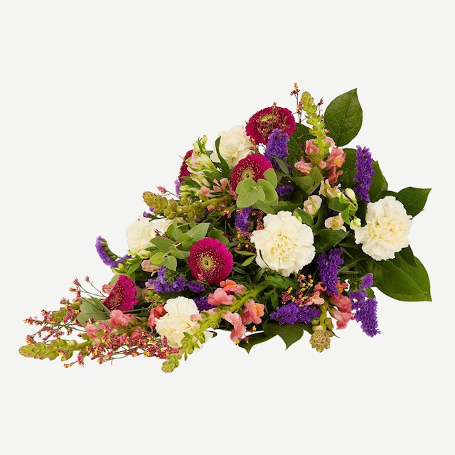 Bårebuket, farverig (Floristens kreative valg)