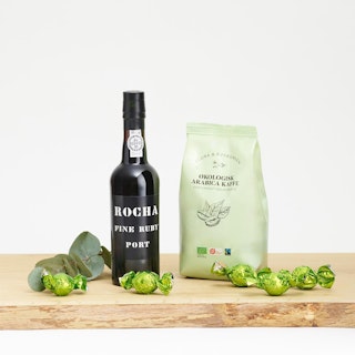 Portvin med Flora & Evergreen økologisk kaffe