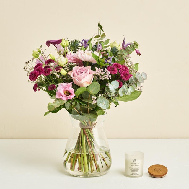 Floristens eksklusive buket med duftlys