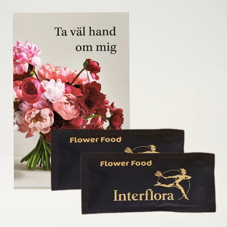 Två näringspåsar & skötselråd